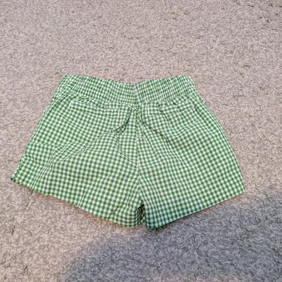 3 For $18 Janie and Jack Green Gingham Kids Shorts - Picture 5 of 6
